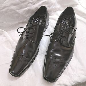 Stacy Adams Men's Kendall Plain Toe Lace up Oxford 13M Medallion Toe Detail